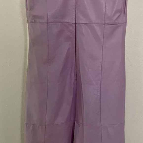 RARE Emilio Pucci Leather Lilac Shift Dress - Picture 6 of 13